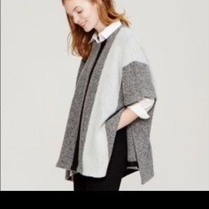 LOFT colorblock poncho